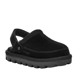 Koolaburra by Ugg Tizzey Clog Womens Size 9 Slip On Black Suede Adjustable Hook